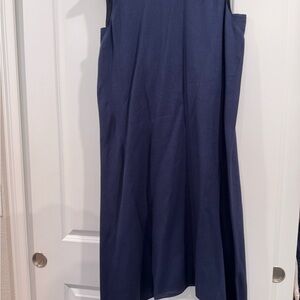 Sleeveless Navy Blue Dress